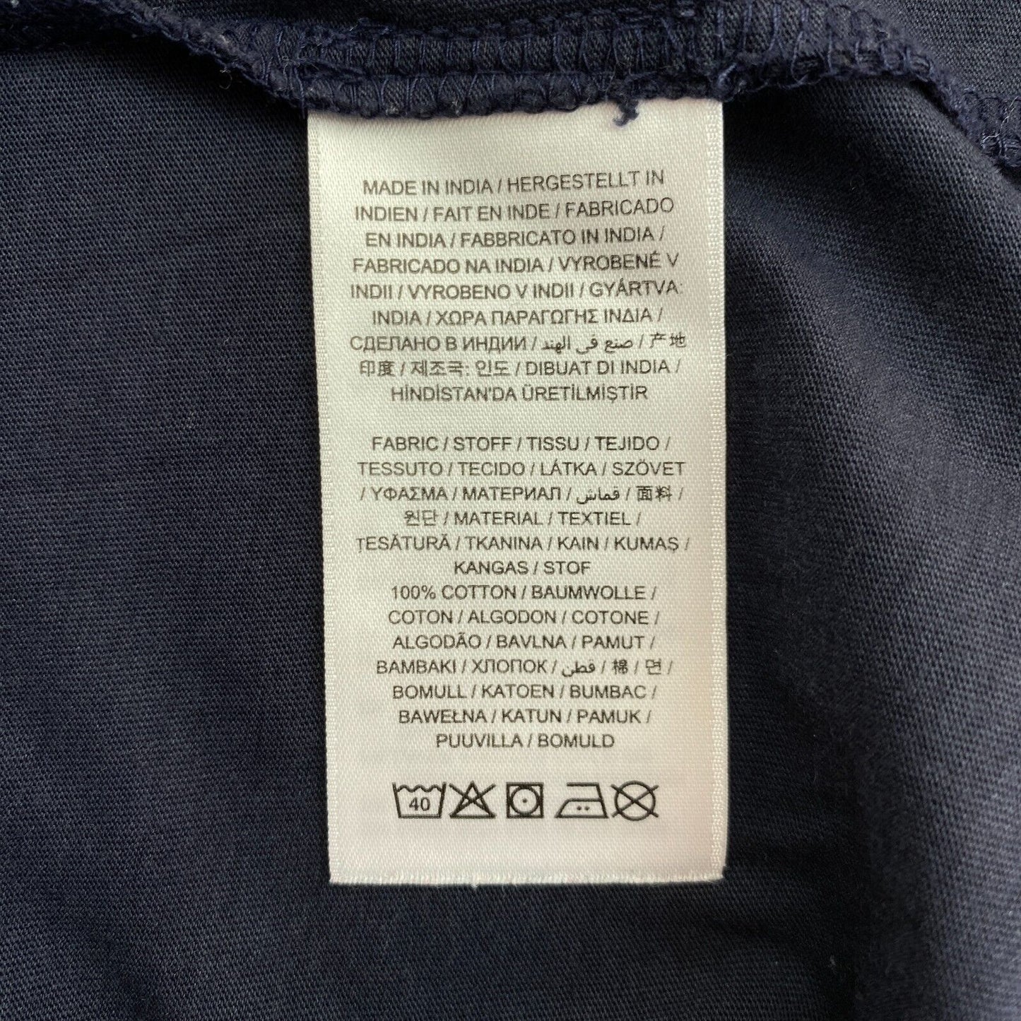 GANT Marineblaues Original V-Ausschnitt SS T-Shirt Größe XL