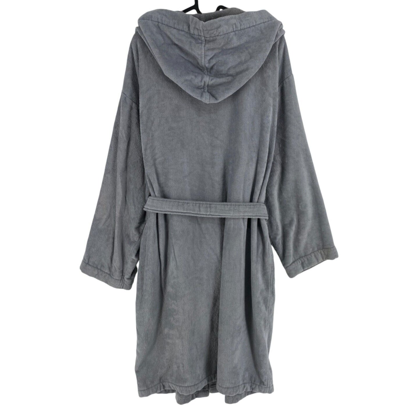 GANT Grey 100% Cotton Hooded Robe Size Unisex XL