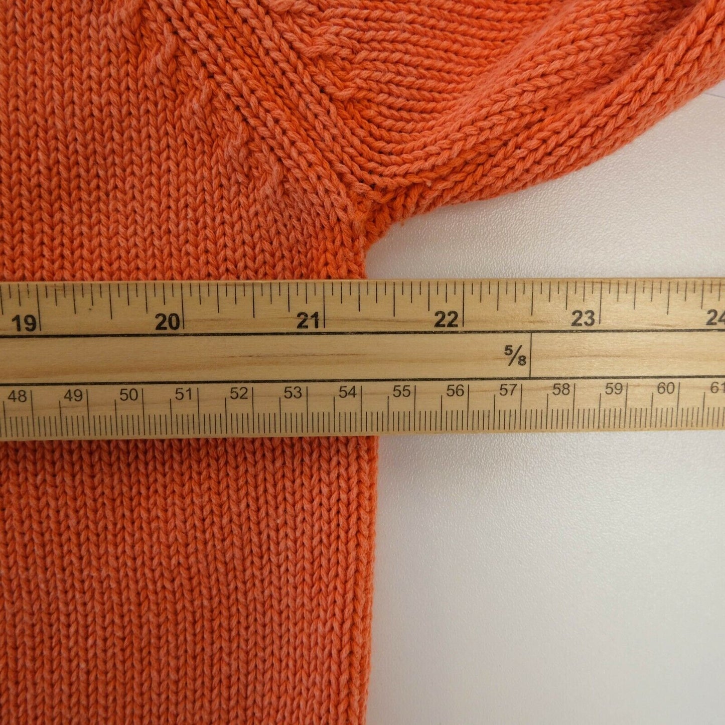 GANT Orange Cotton V Neck Sweater Pullover Jumper Size L