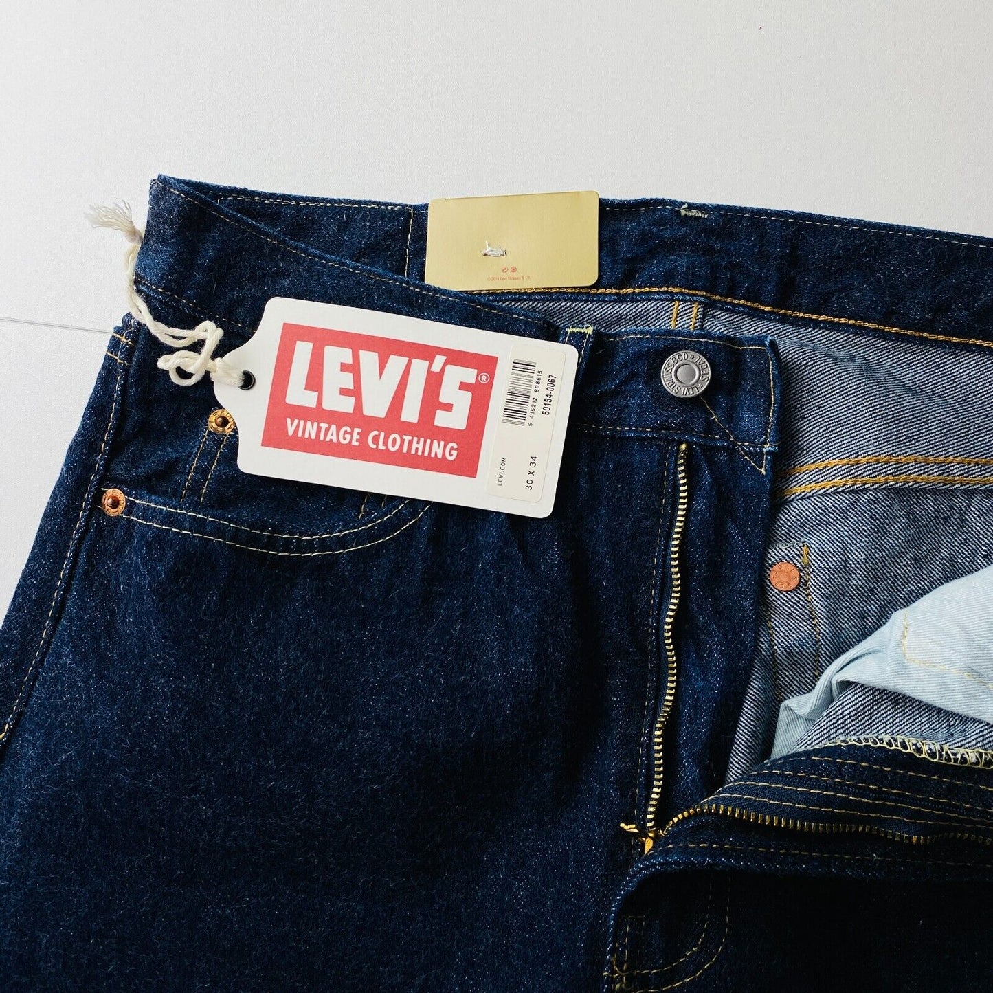 Levi's VINTAGE CLOTHING 1954 501 Z Big E Men Dark Blue Tapered Fit Jeans W30 L34