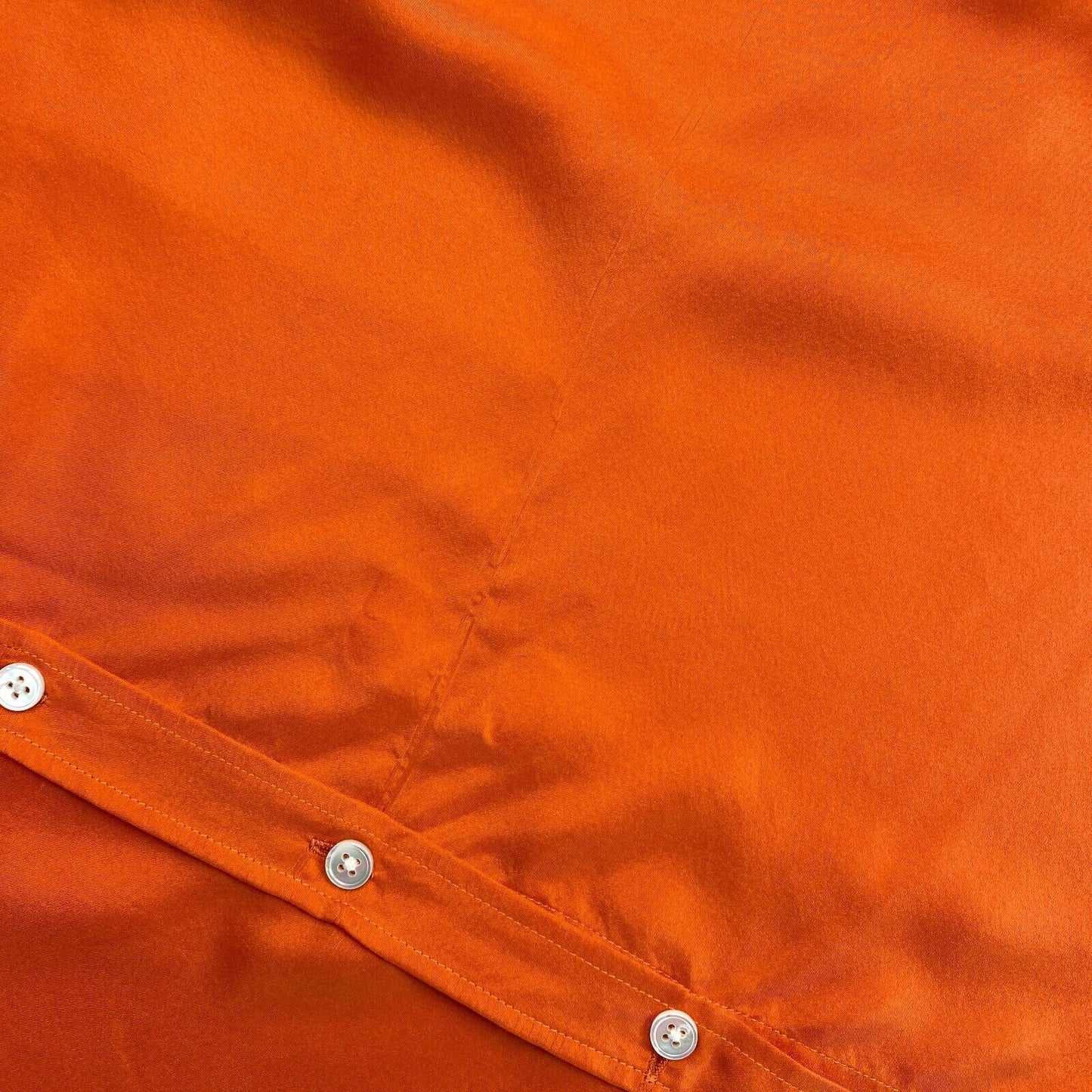 GANT Orange Relaxed 100% Silk Shirt Size EU 38 UK 10 US 8