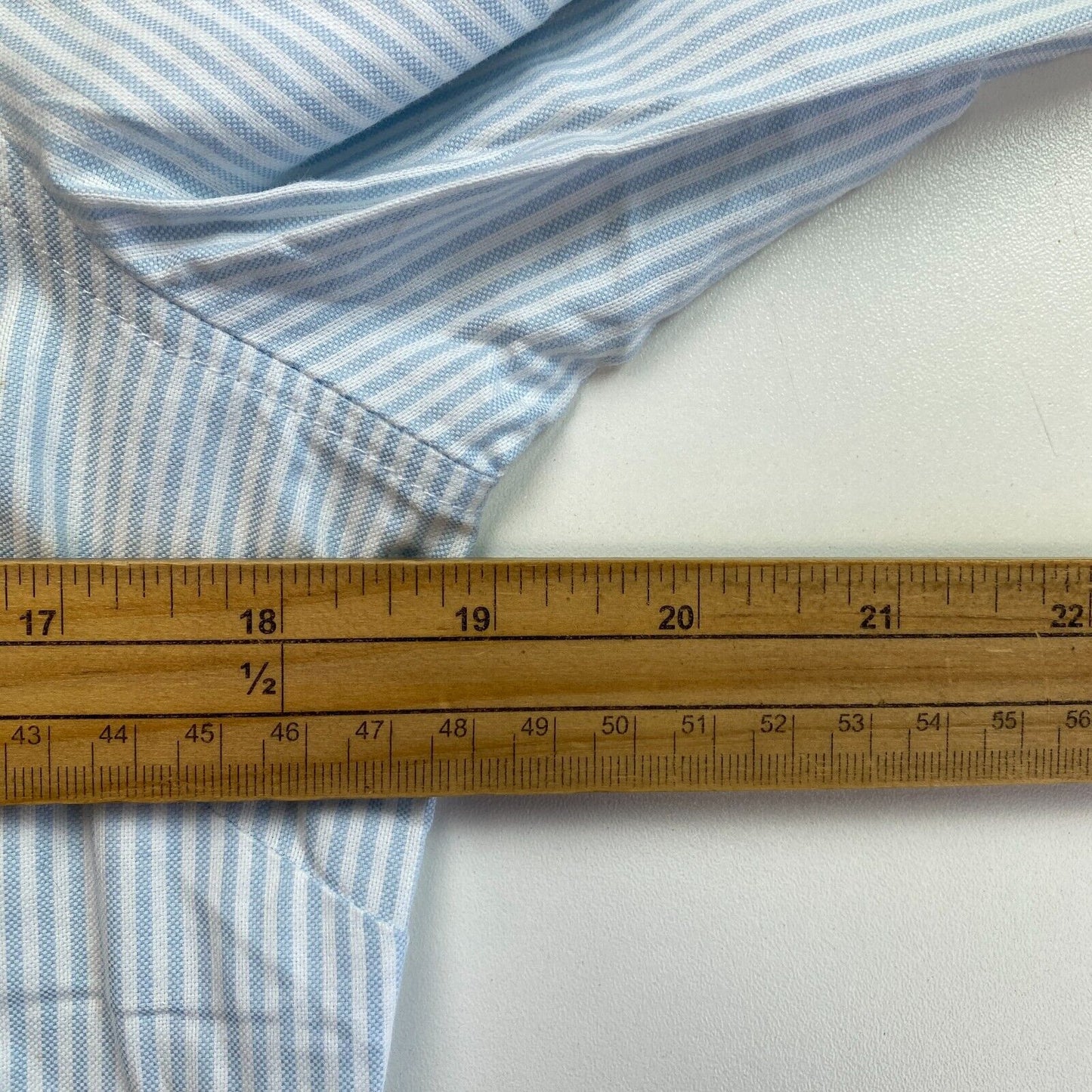 GANT Blaues Stretch-Oxford-Banker-Streifenhemd, Größe EU 40, UK 12, US 10