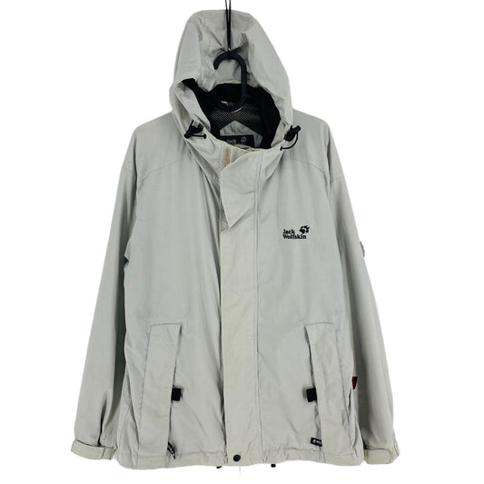 Jack Wolfskin Texapore Light Grey Hooded Jacket Coat Size XS