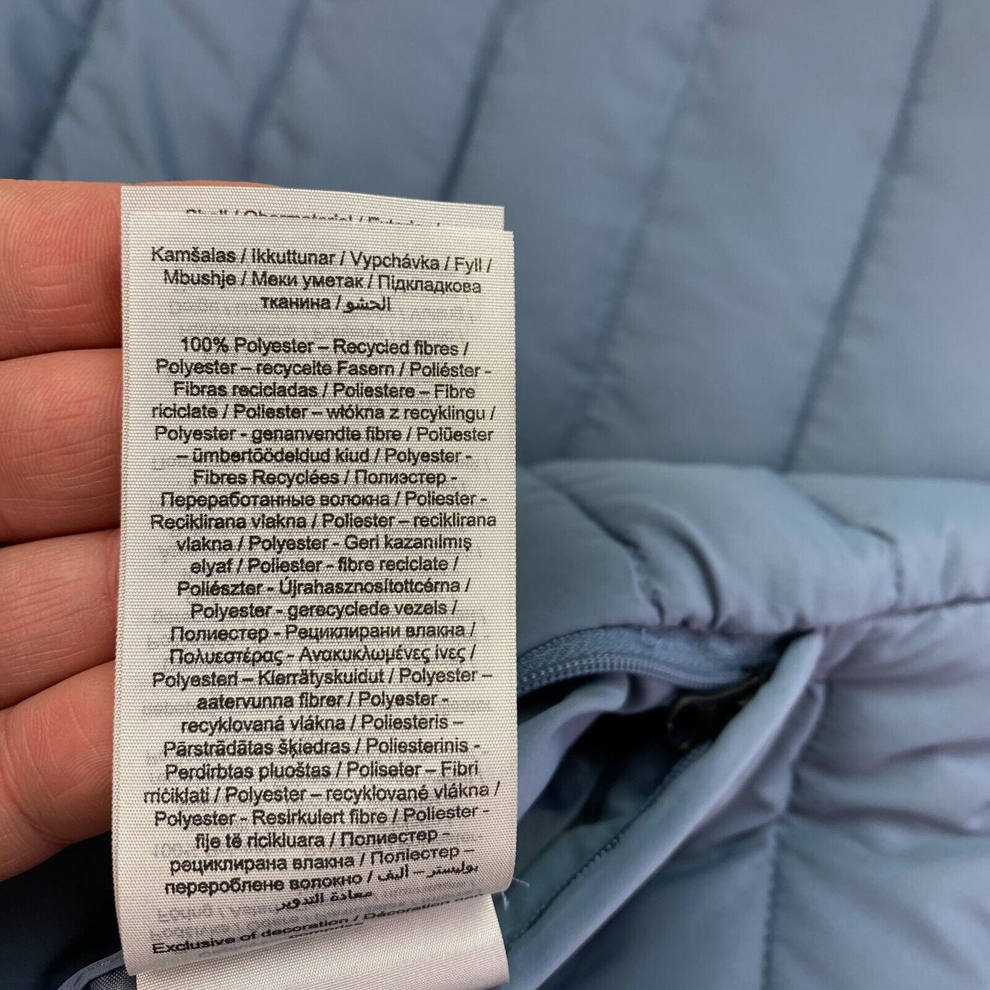 JACK&amp;JONES Herren Steppmantel, recycelter Pufferkragen, blau, Größe M