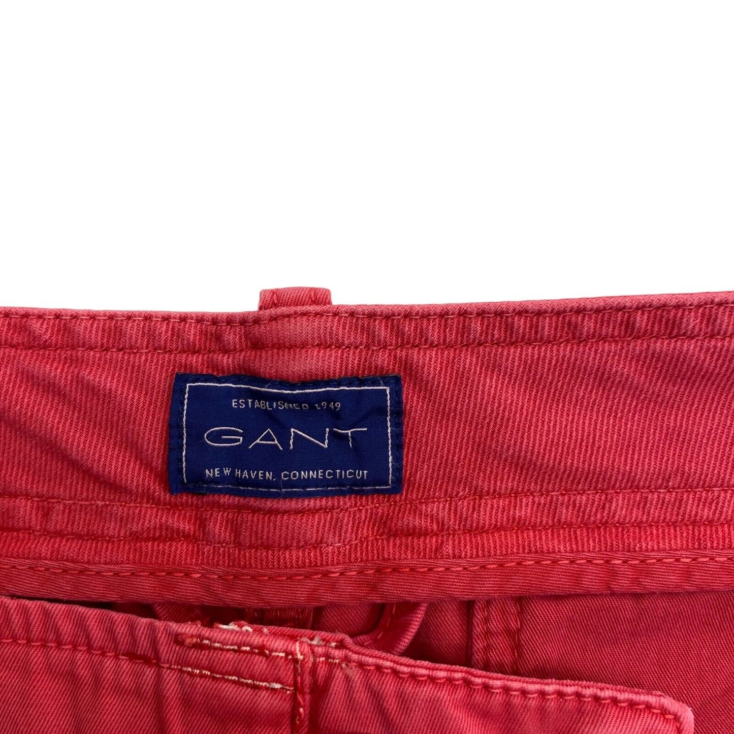 GANT Red Slim Broken In Chino Shorts W35