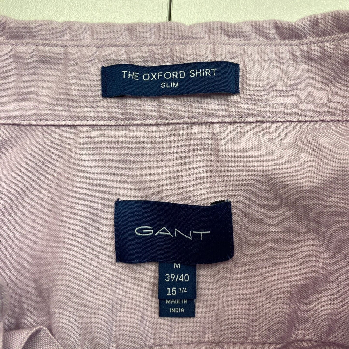 GANT Light Purple The Oxford Slim Fit Shirt Size M 39/40 15.75