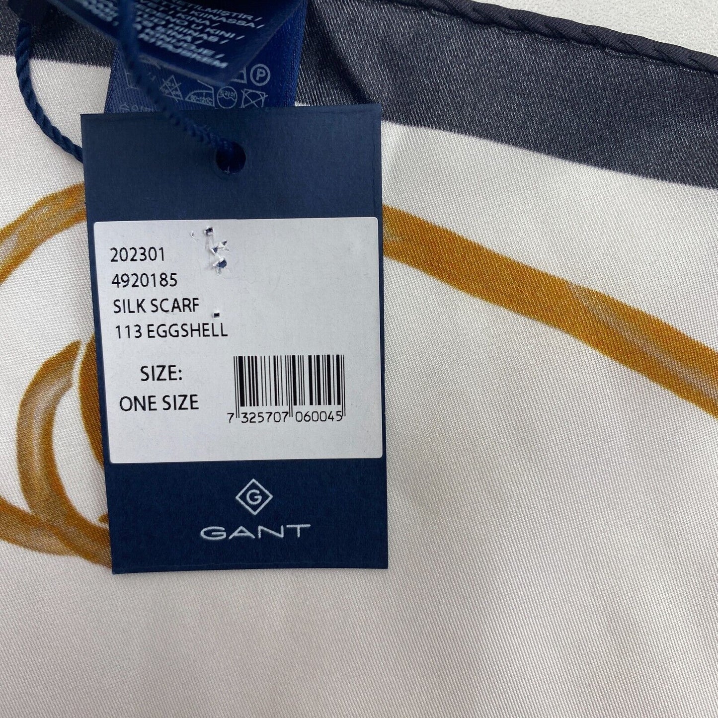 GANT Women White Floral Silk Scarf One Size