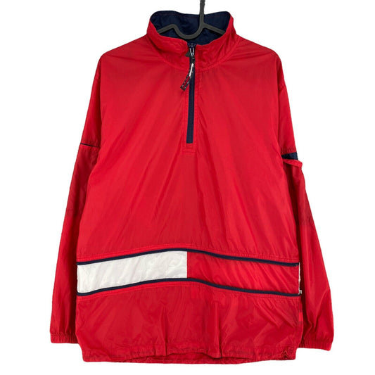 TOMMY HILFIGER Vintage Red Anorak Pullover Jacket Size L