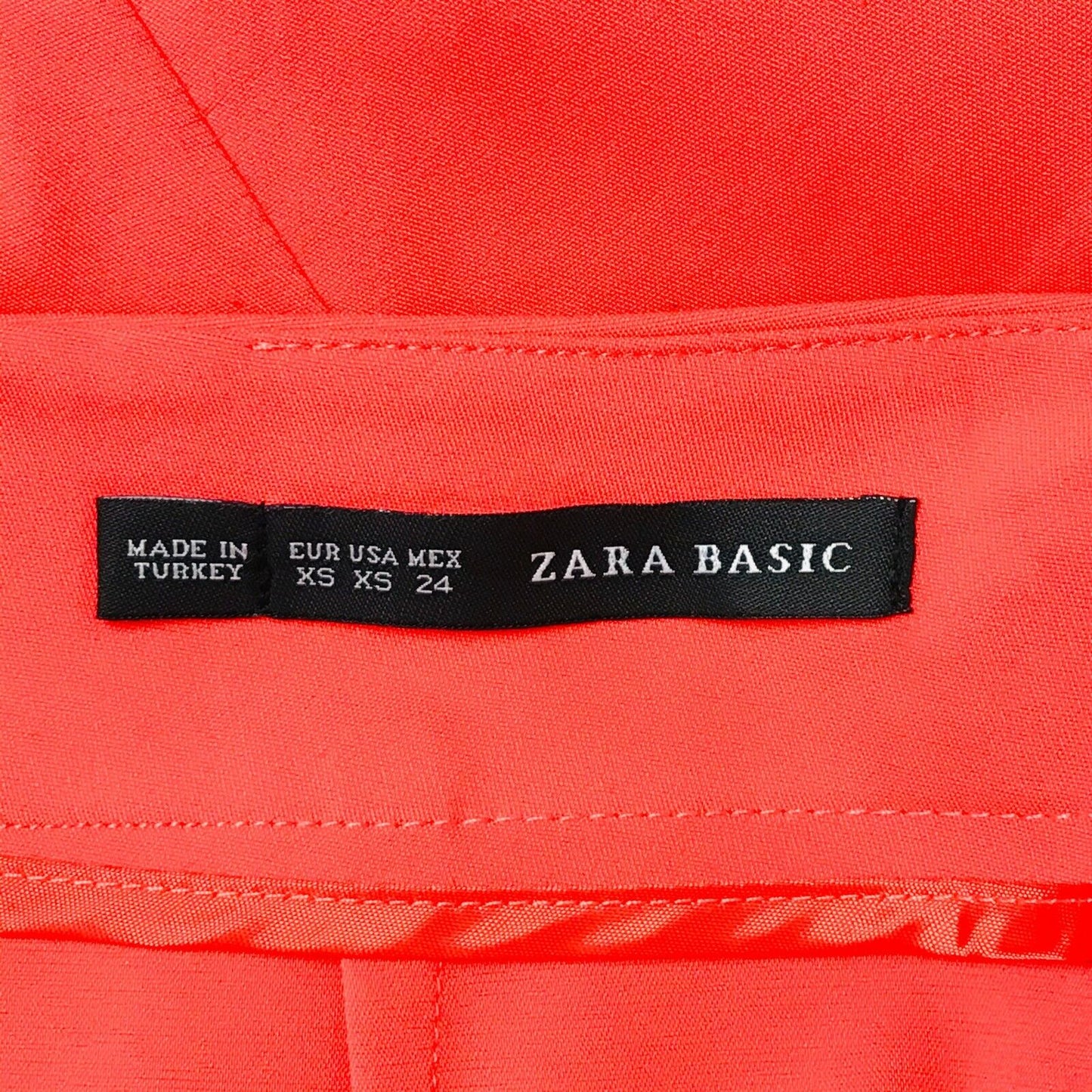 ZARA Basic Women's High Rise Red Mini Skirt Size XS W24