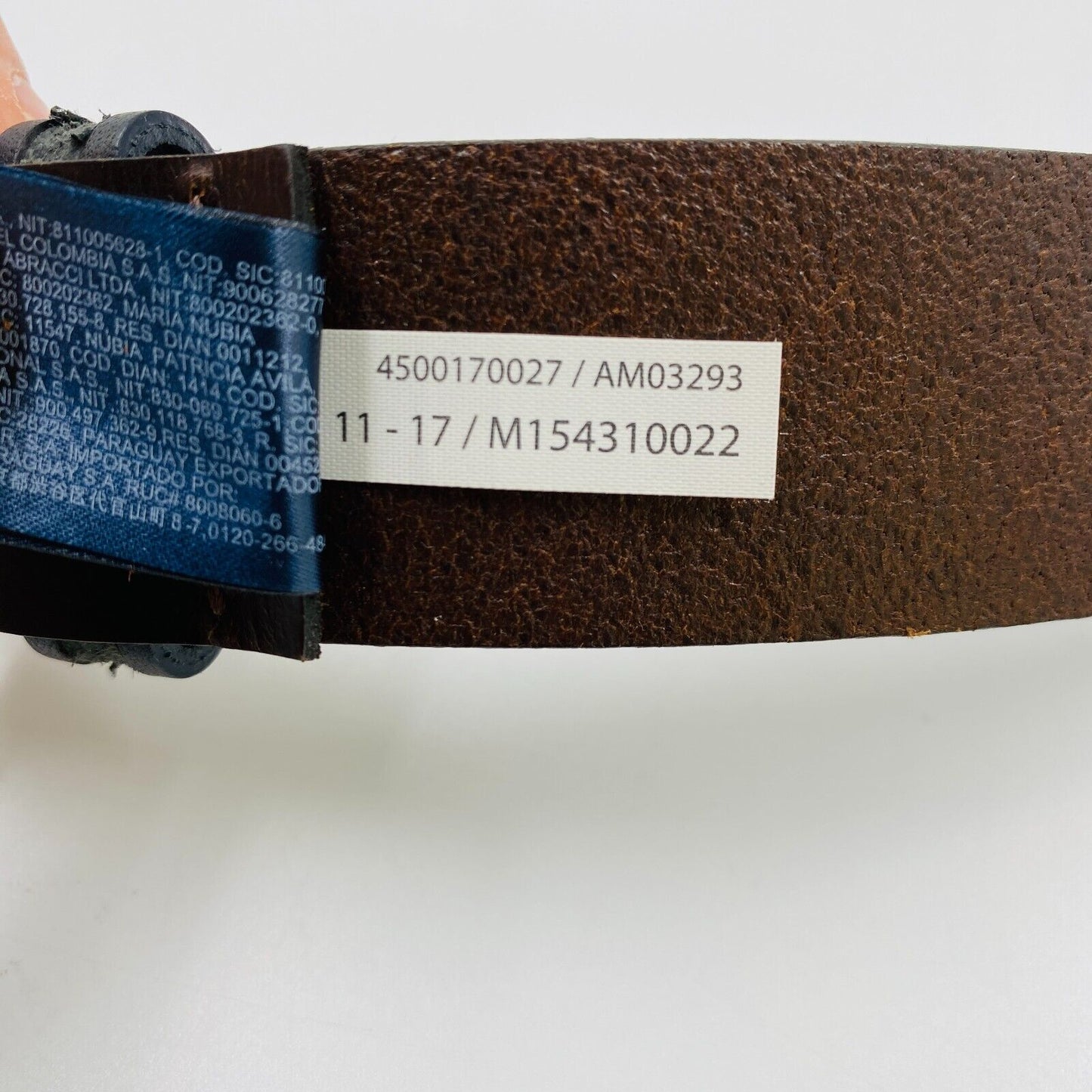 Tommy Jeans Mens Dark Brown Classic Leather Belt Size 100 cm. 40 In.