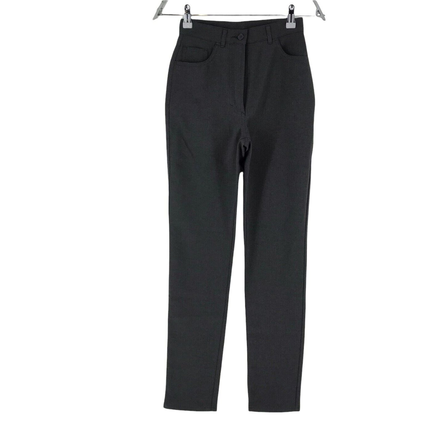 UNITED COLORS OF BENETTON Women Dark Grey Regular Fit Trousers Size EUR 38 W23