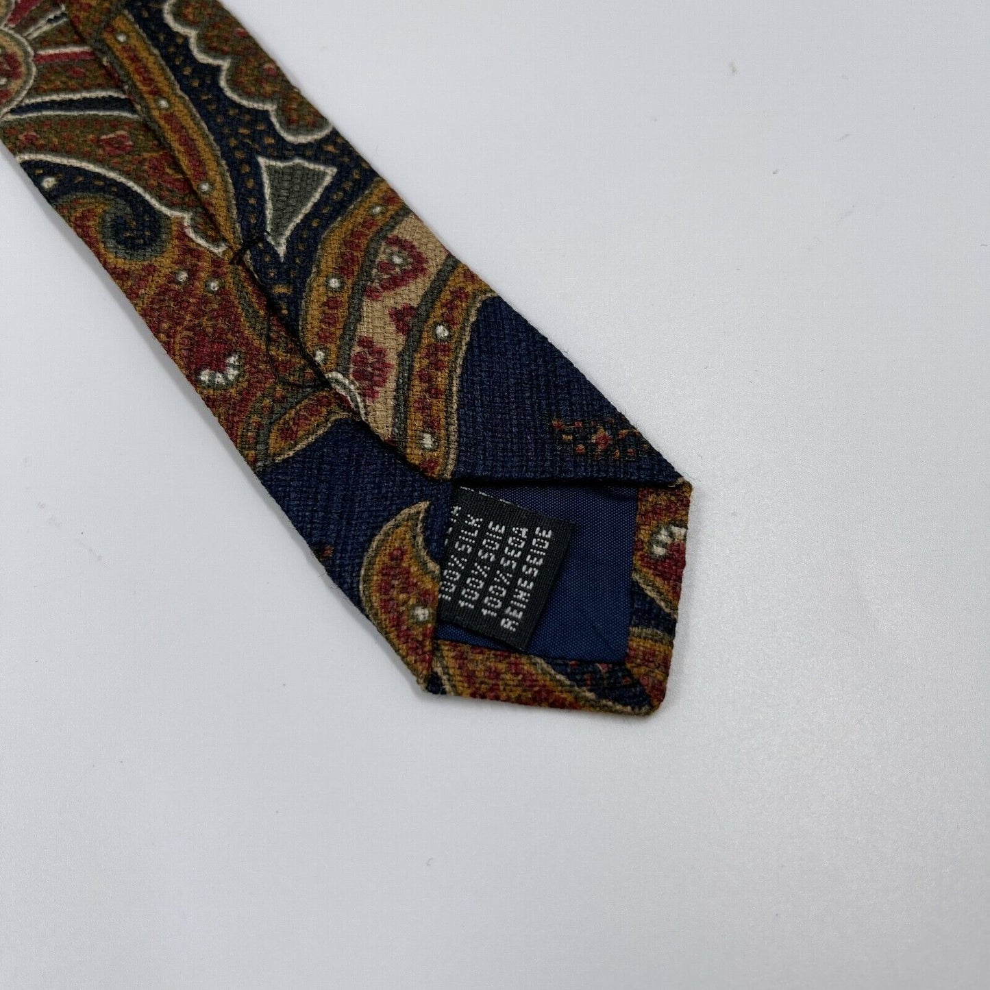 Vintage GANT Blue Brown Ornament 100% Silk Tie