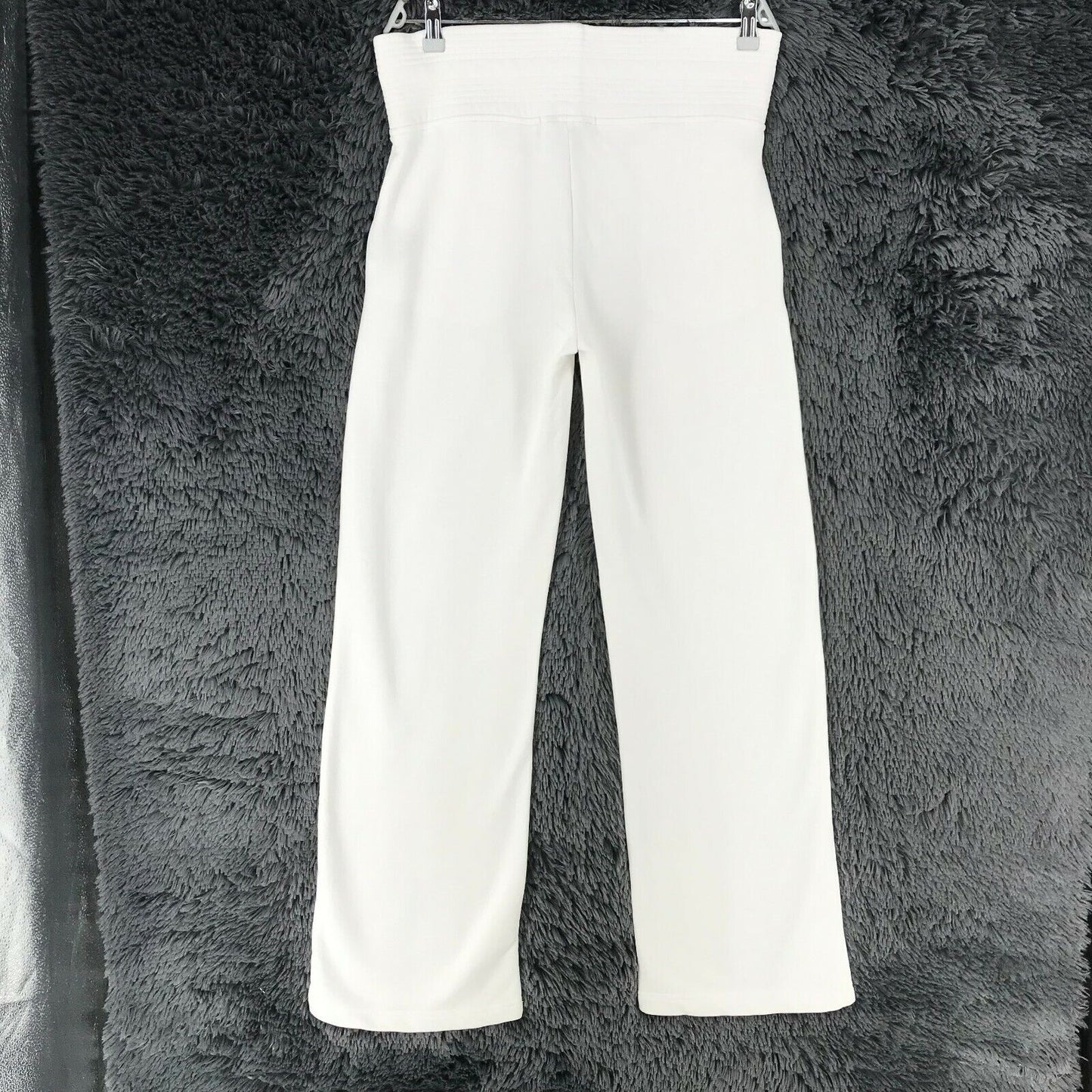 GANT Women White High Waist Regular Fit Sweatpants Trousers Size L W32