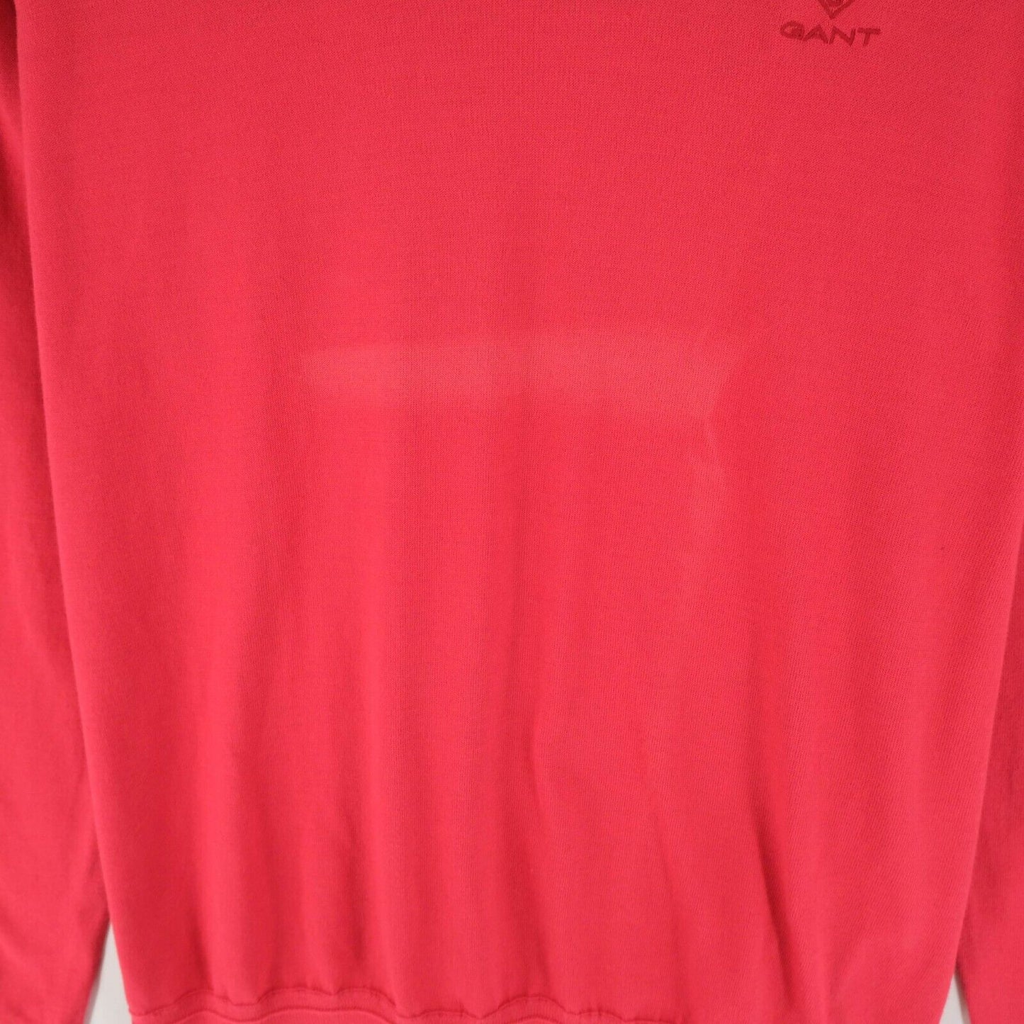 GANT Red Crew Neck Pima Lux Contrast Sweater Jumper Size L