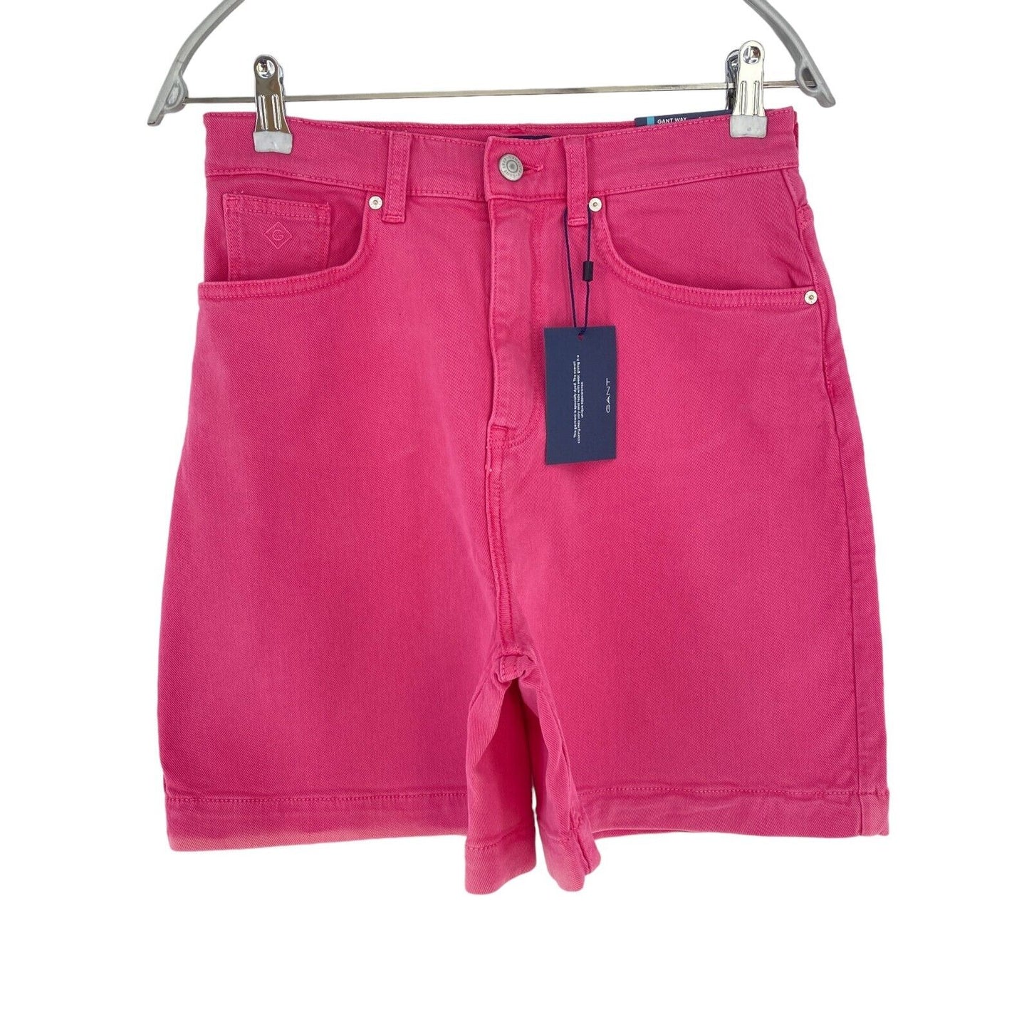 GANT Women Pink Regular Fit Denim Shorts Size W28