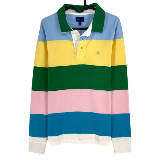 GANT Colored Bar Stripes Heavy Rugger Sweater Pullover Size M