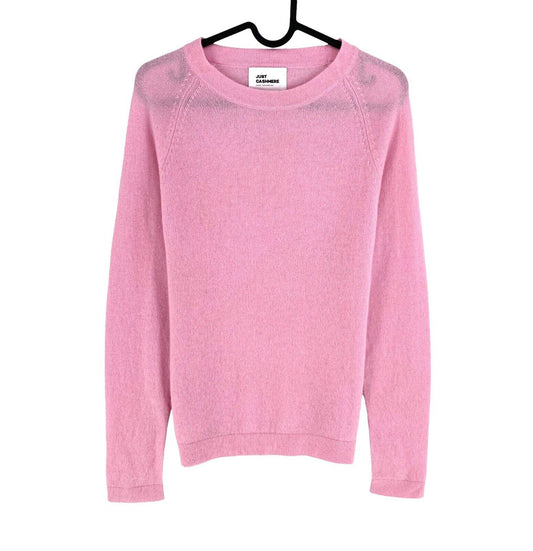 Just Cashmere Women Pink 100% Cashmere Crew Neck Sweater Pullover Size M