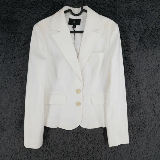 NUAN Veste Blanche Col V Taille 44