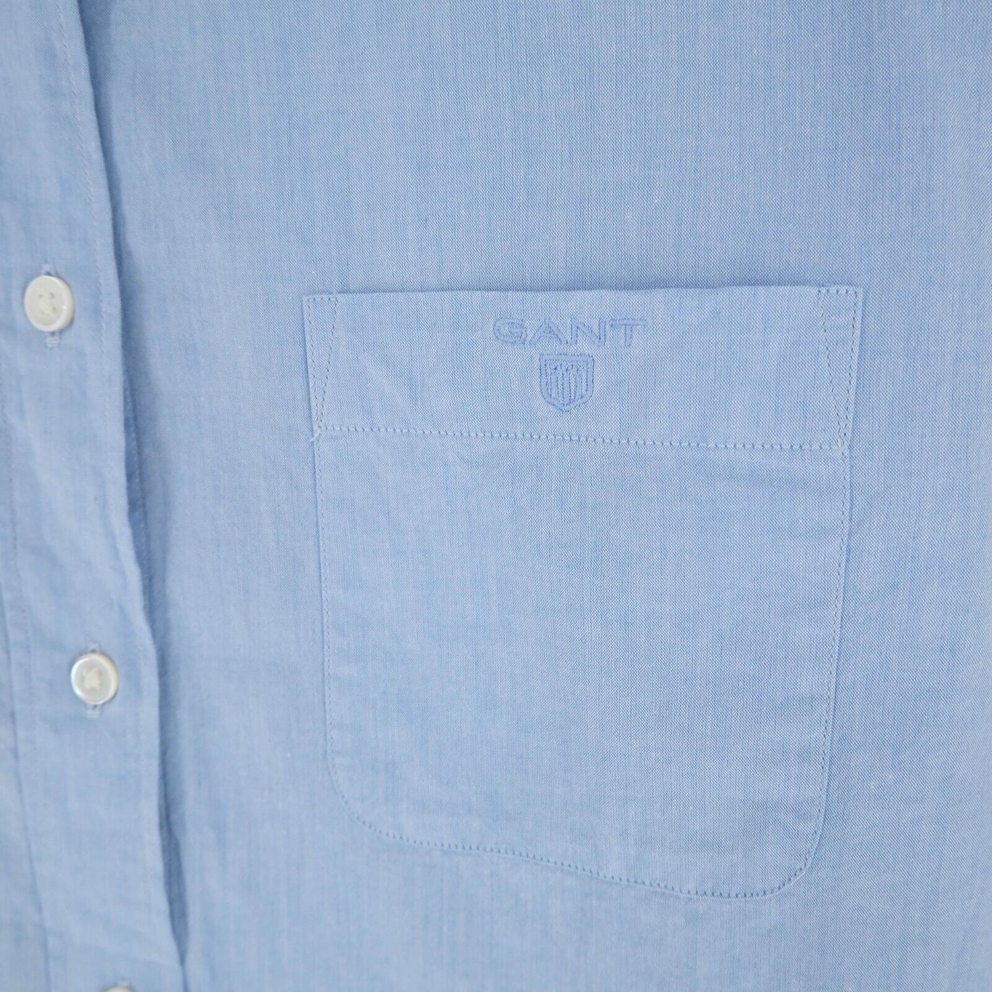 GANT Light Blue Air Chambray Shirt Size EU 38 UK 12 US 8