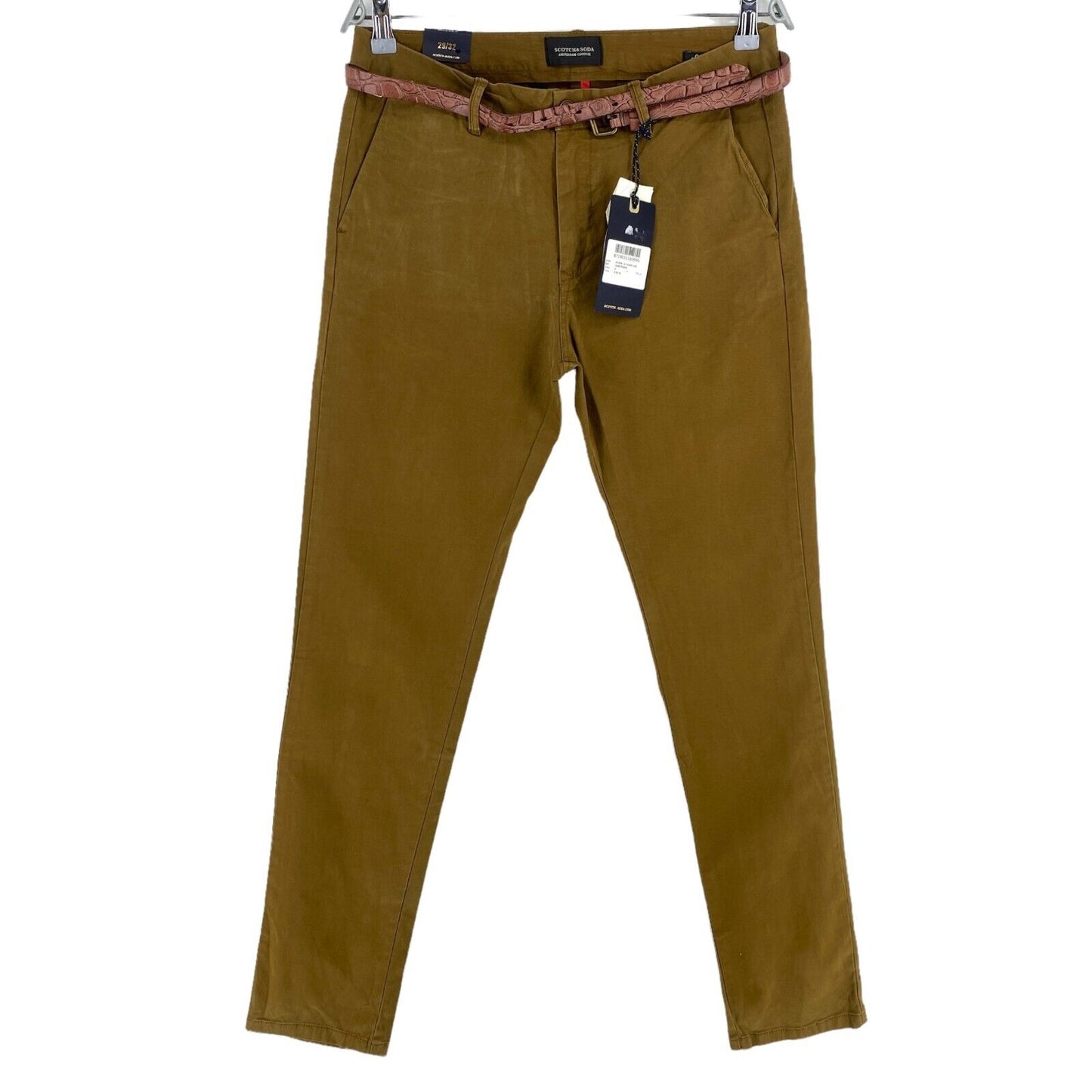 Scotch & Soda Brown Garment Dye Regular Slim Fit Chino Pants Trousers W29 L32