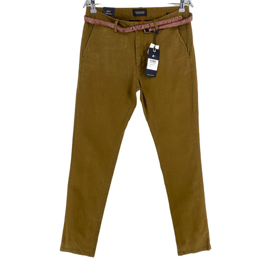 Scotch &amp; Soda Pantalon chino coupe slim marron Garment Dye Regular W29 L32