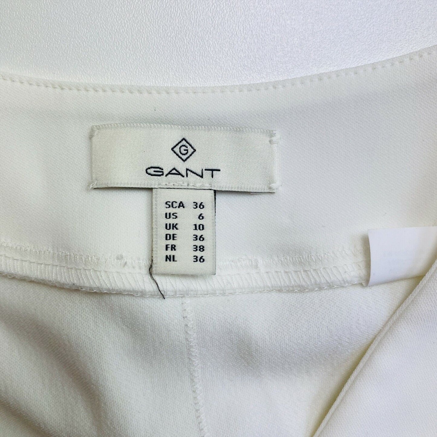 GANT White V Neck Top Size EU 36 UK 10 US 6