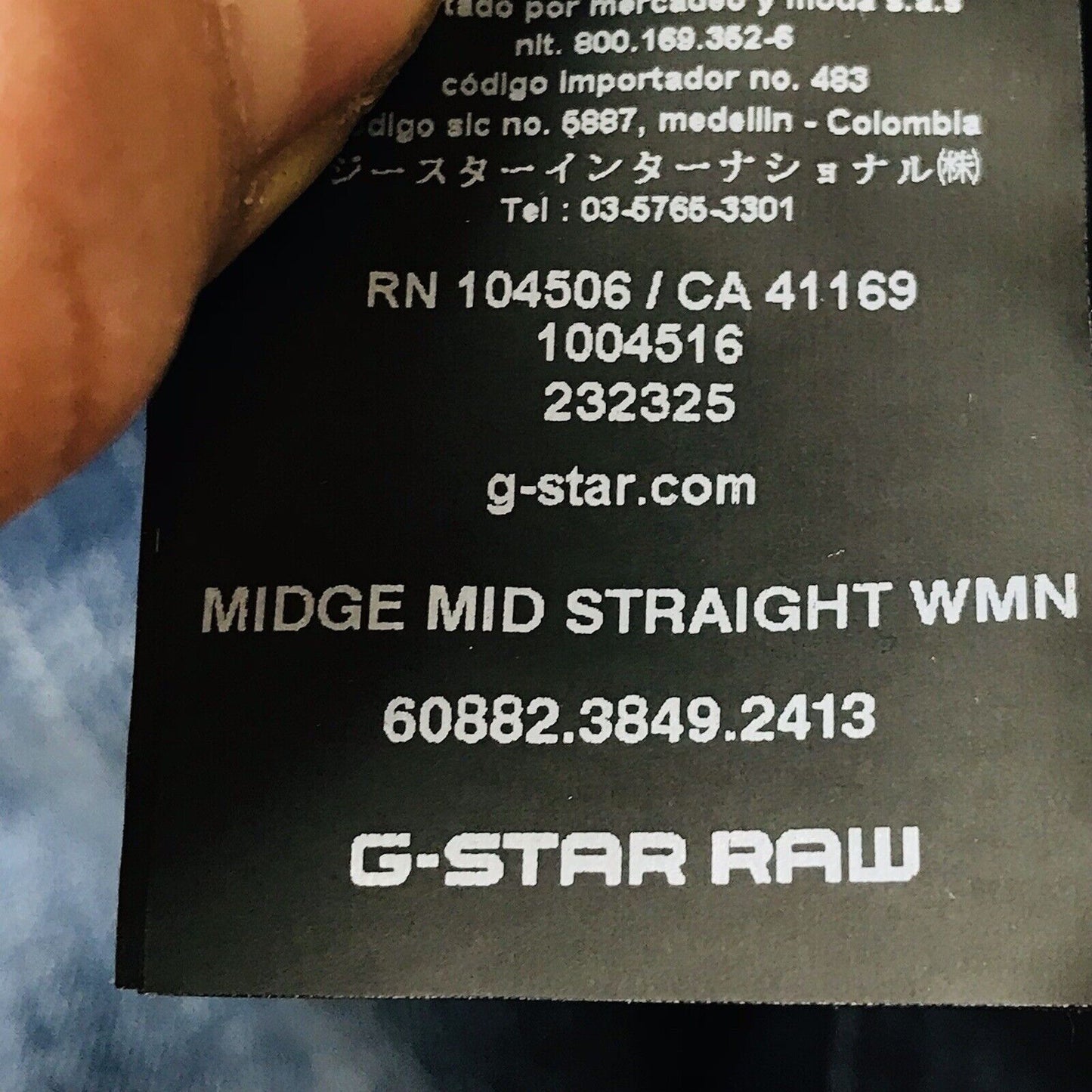 G-STAR RAW MIDGE MID Women Dark Blue Regular Straight Fit Jeans W24 L30