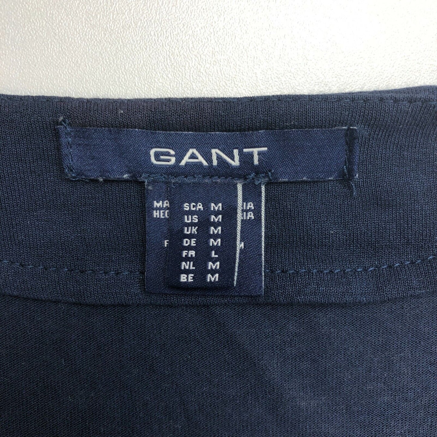 GANT Marineblaues Kleid mit V-Ausschnitt, Größe M