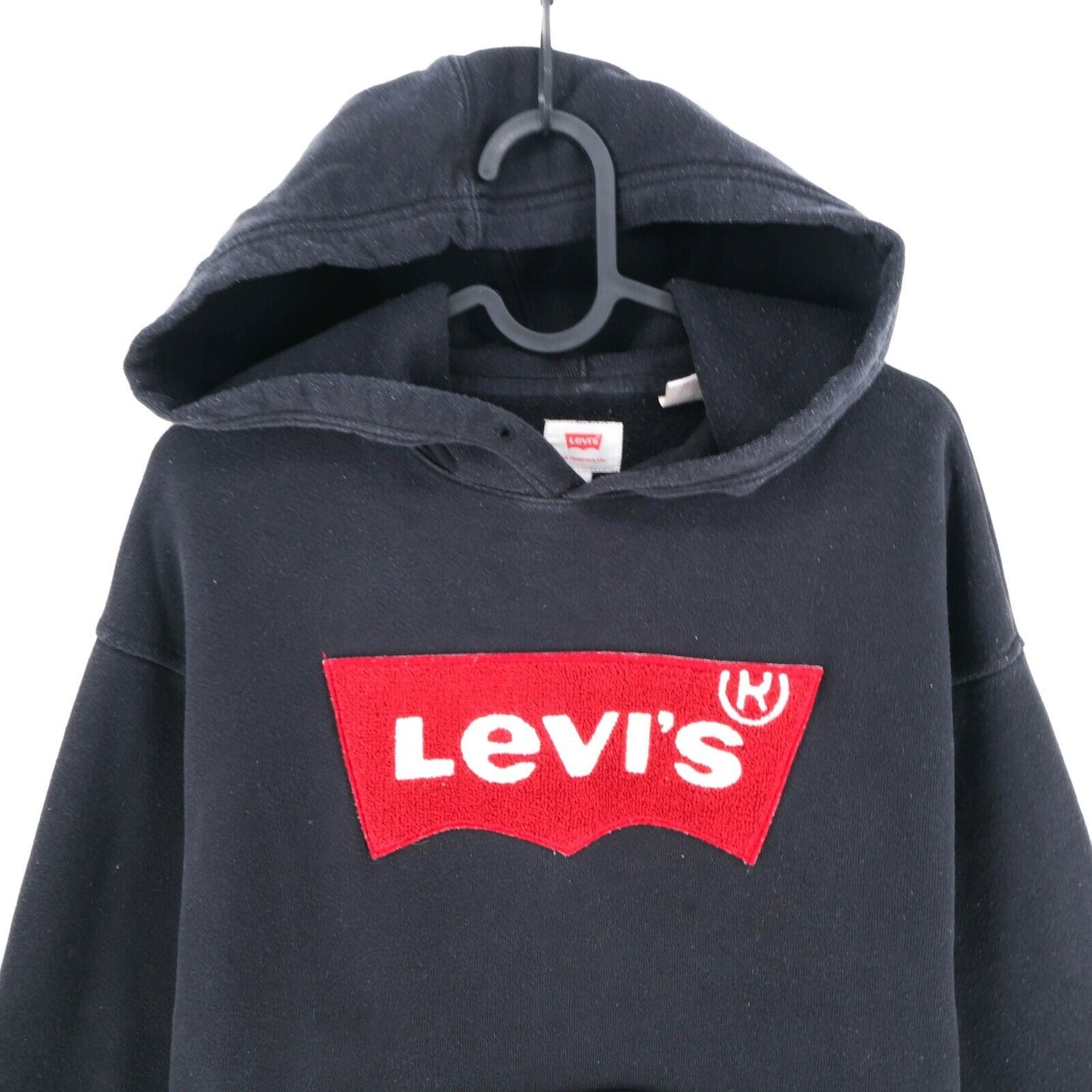 Levi`s Black Hooded Jumper Sweater Pullover Size S