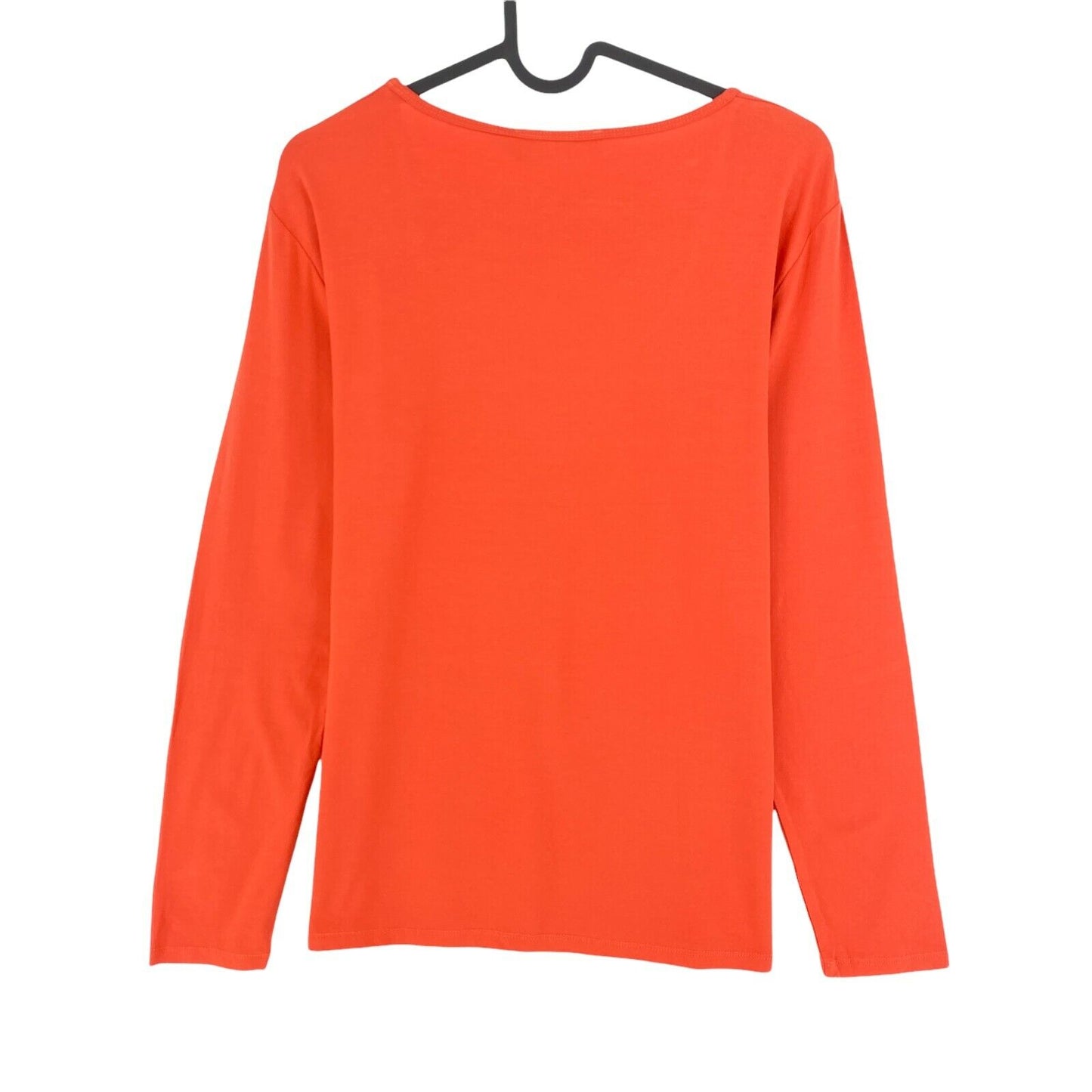 PERSONA Orange Scoop Neck Long Sleeves T Shirt Top Size S