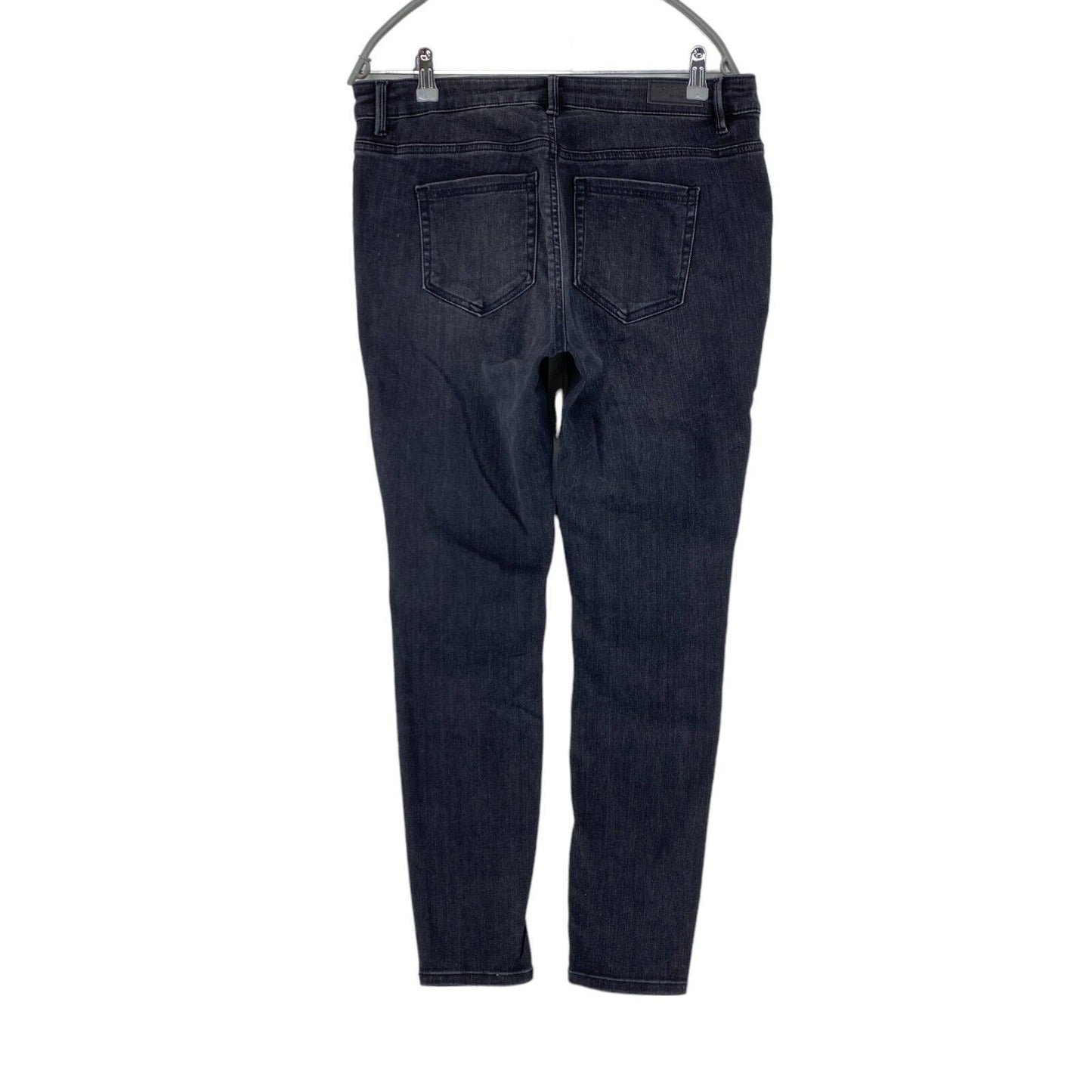 VERO MODA FLASH Damen Jeans mit mittelhohem Bund und Skinny-Fit, Dunkelgrau, Größe XL W33 L32