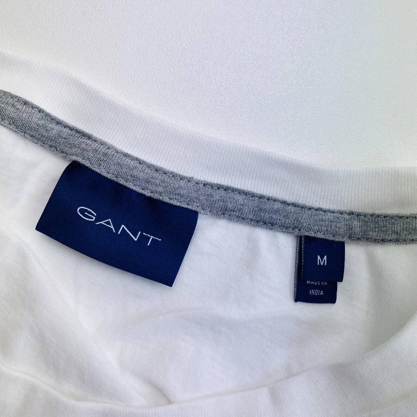 GANT Blanc Archive Shield EMB SS T-shirt à col rond Taille M