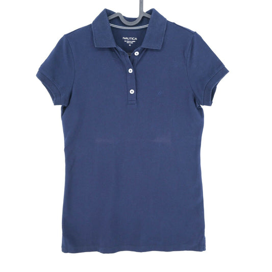 NAUTICA T-Shirt mit Polokragen, Marineblau, Größe XS