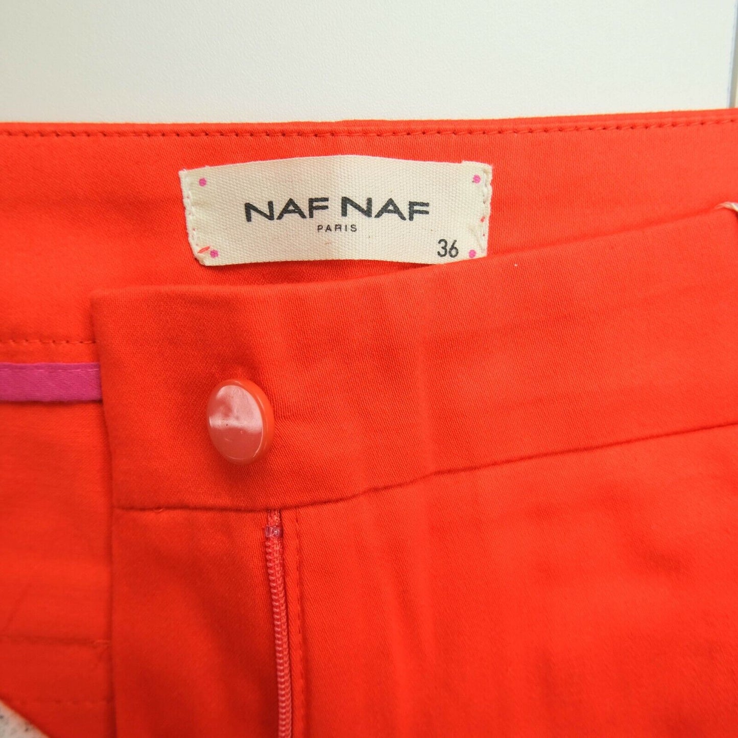 NAF NAF Orange Cropped Chino Pants Trousers Size 36