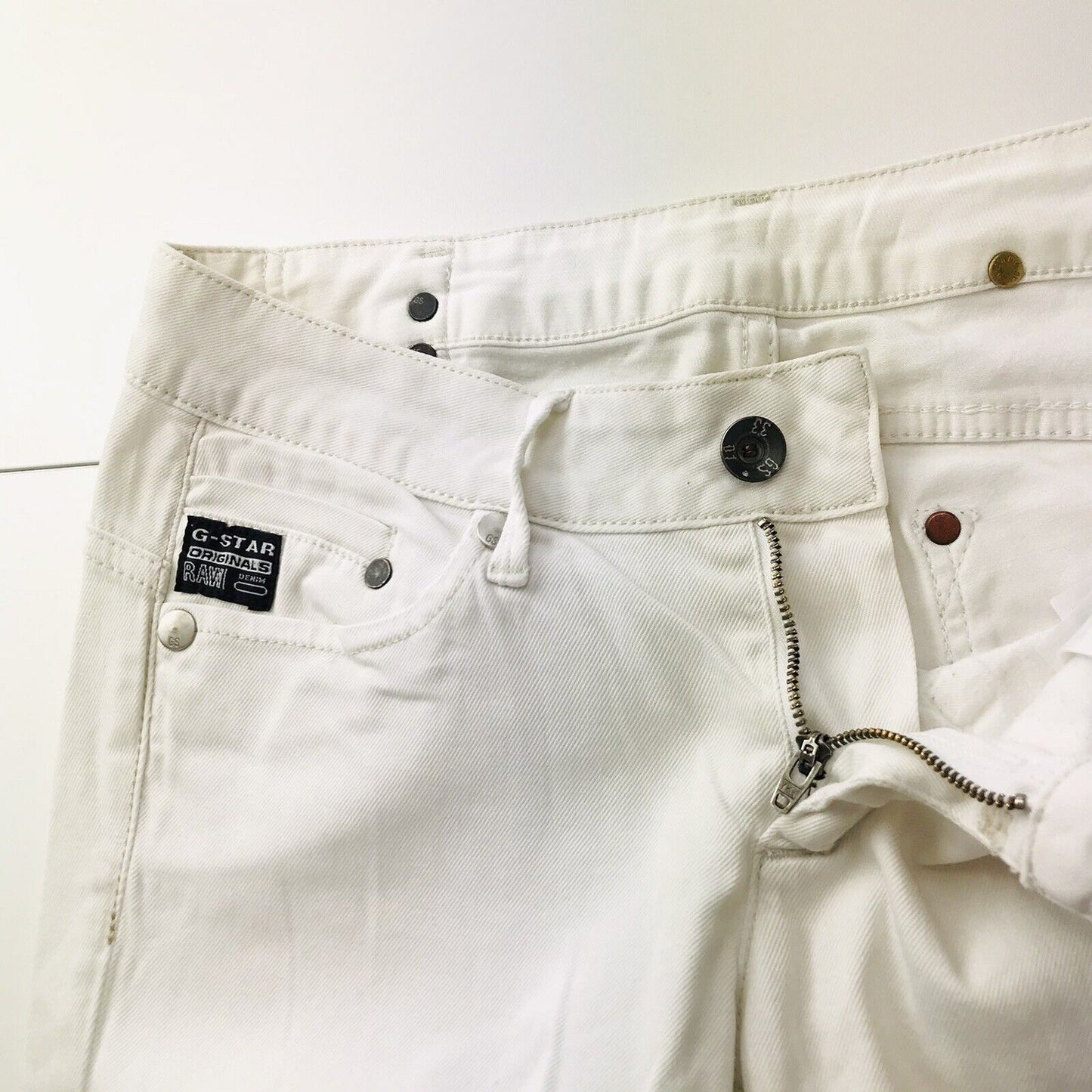 G-STAR RAW MIDGE Women White Stretch Skinny Fit Jeans W28 L32