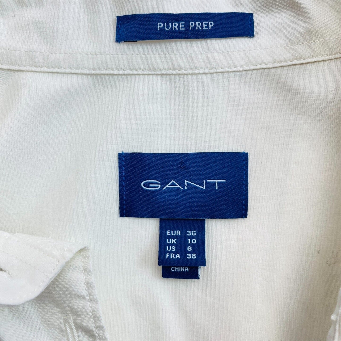 GANT Beige Pure Prep Cotton Blend Relaxed Shirt Size EU 36 UK 10 US 6