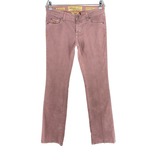 JACOB COHEN Women J711 Pink Boot Cut Jeans Trousers W31 L36 Made In Italy