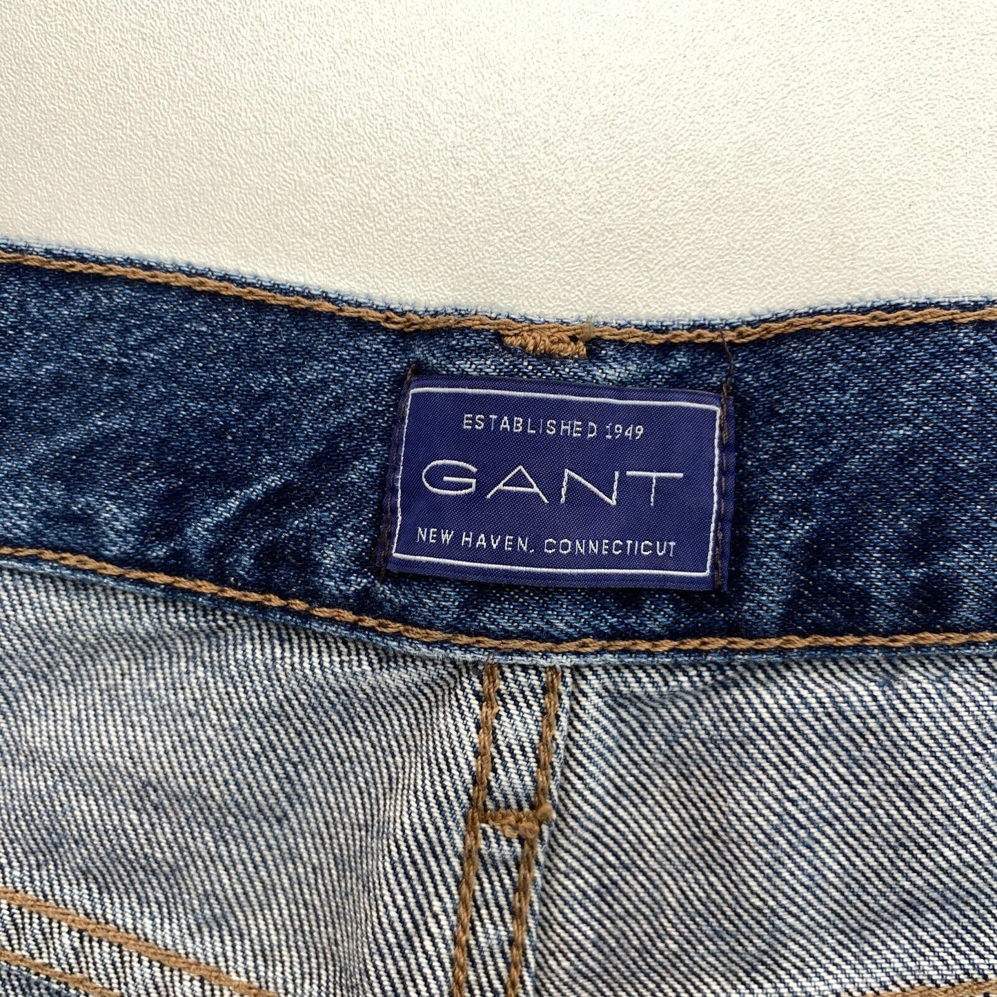 GANT Dark Blue Straight Cropped Regular Fit Jeans Size W27