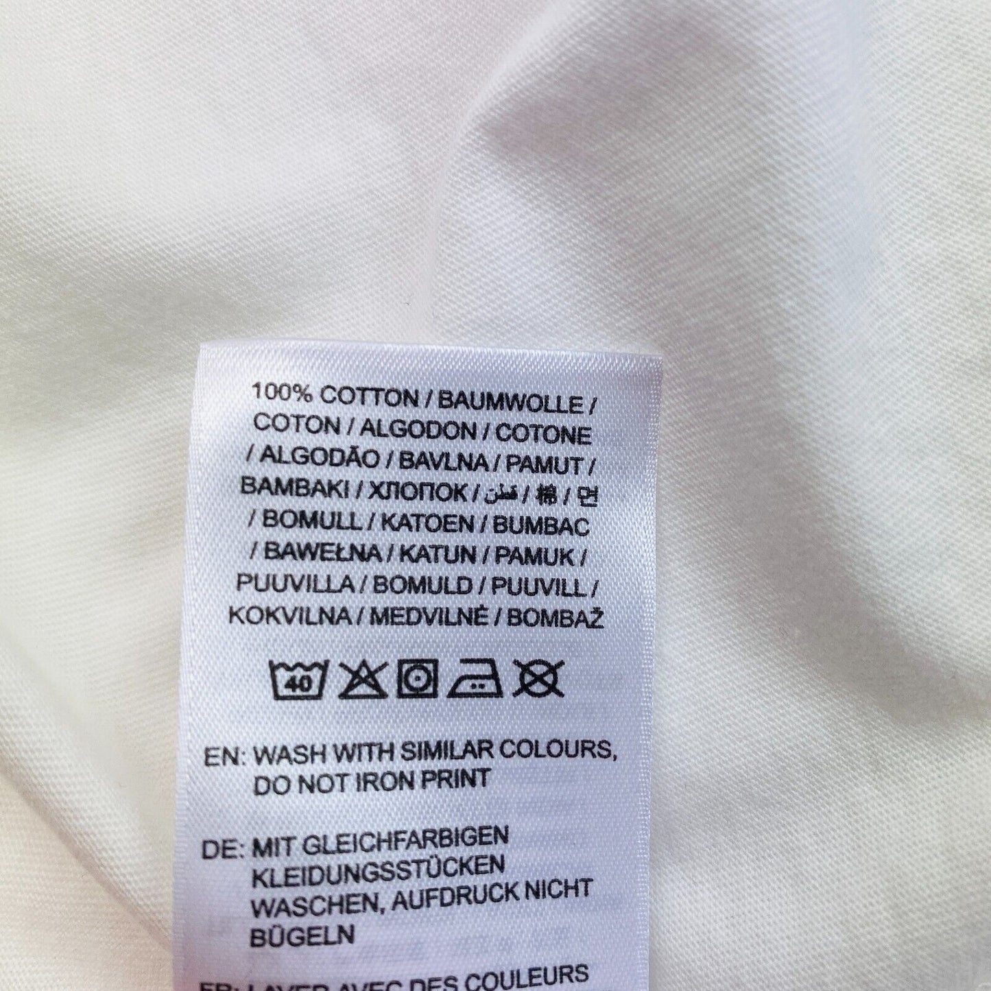 GANT T-shirt à col rond blanc rétro avec écusson taille M