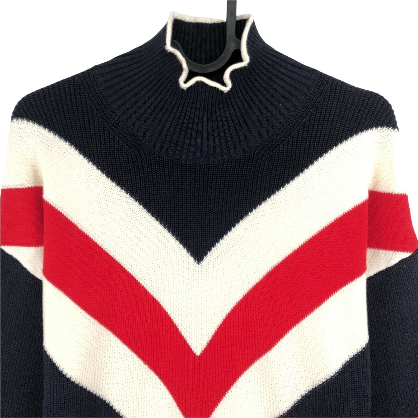 GANT Navy Blue Graphic Turtle Neck Jumper Sweater Size XS