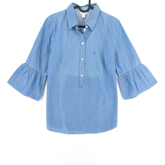 NAUTICA Light Blue Denim Blouse Shirt Size M L