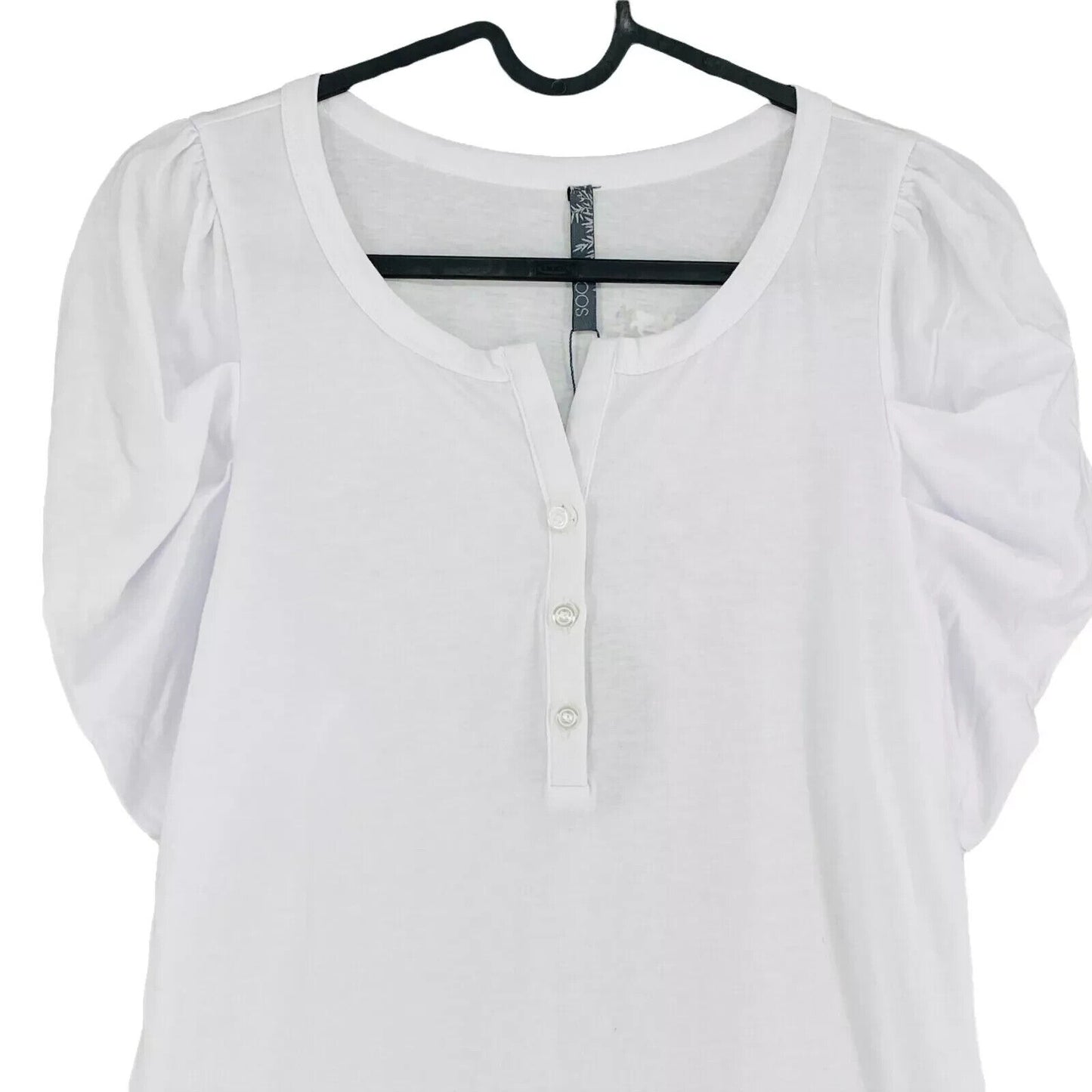 By JOOS White 100% Cotton Round Neck T-Shirt Top Size EU 40 UK 12 US 10