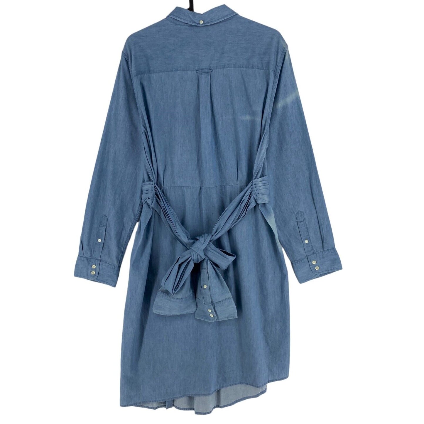 GANT Rugger Blue SMILLE Luxury Long Sleeves Shirt Dress Size L