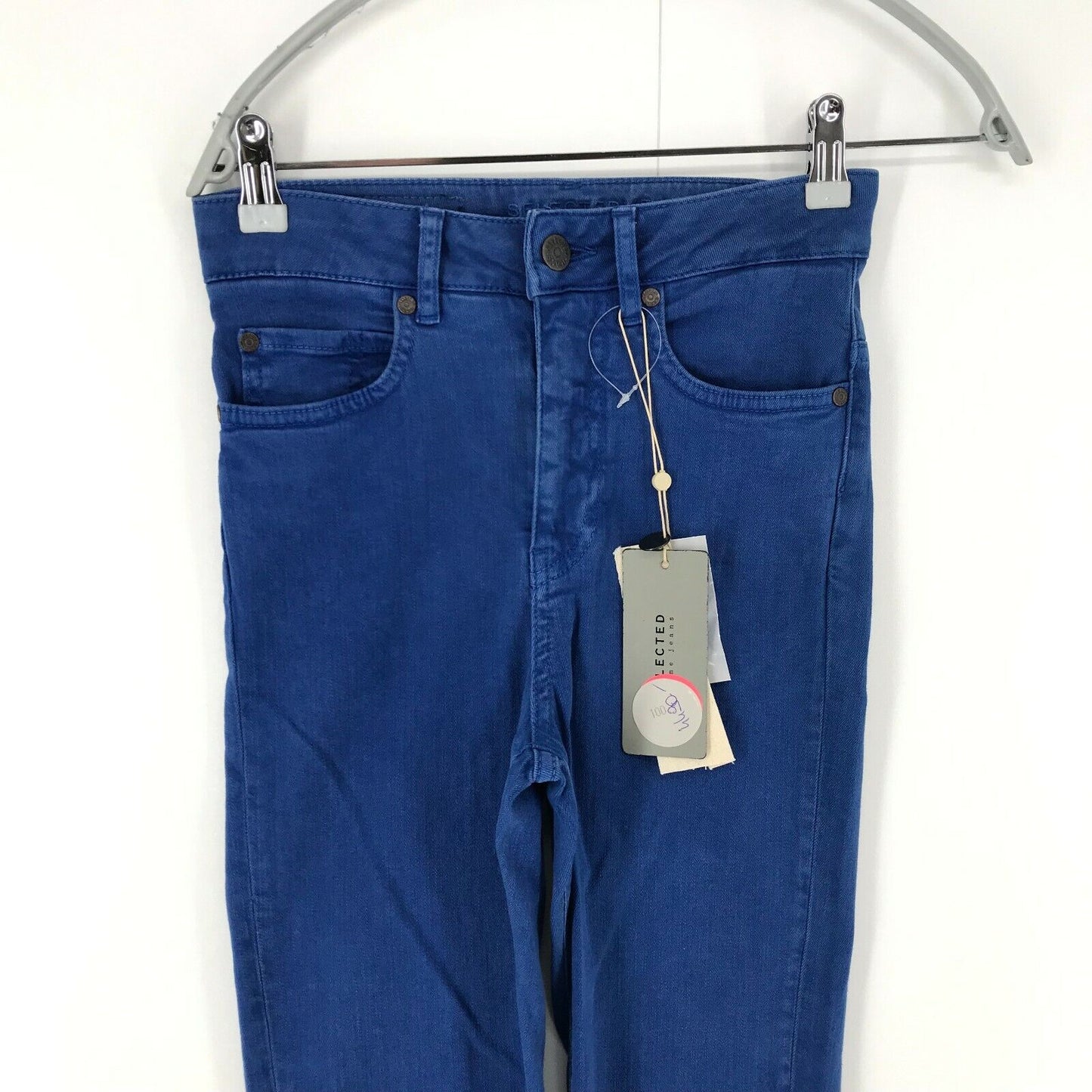 SELECTED Women Blue High Waist Skinny Fit Jeans Size W26