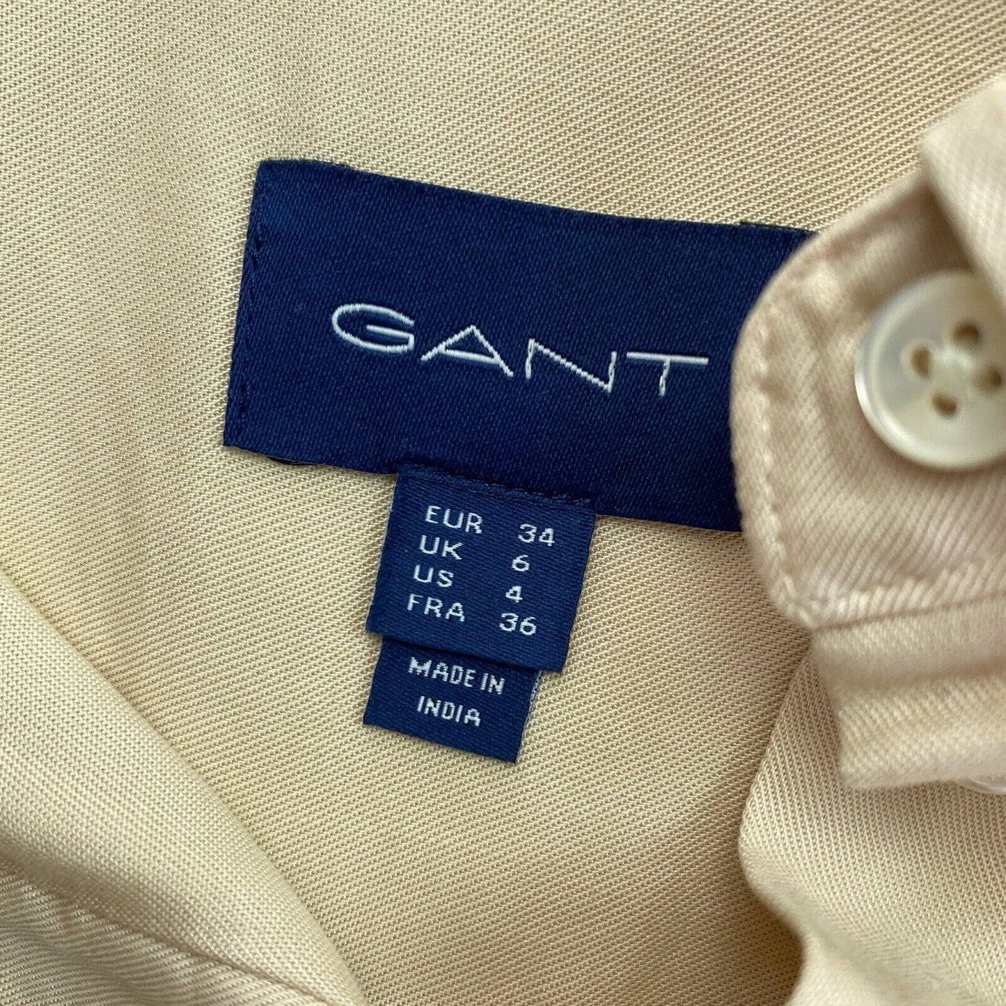 GANT Brown Pure Prep Chemise Lyocell décontractée Taille EU 34 UK 6 US 4