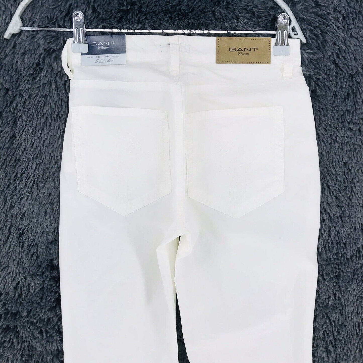 Pantalon chino coupe bootcut standard extensible blanc GANT pour femme W25 L28