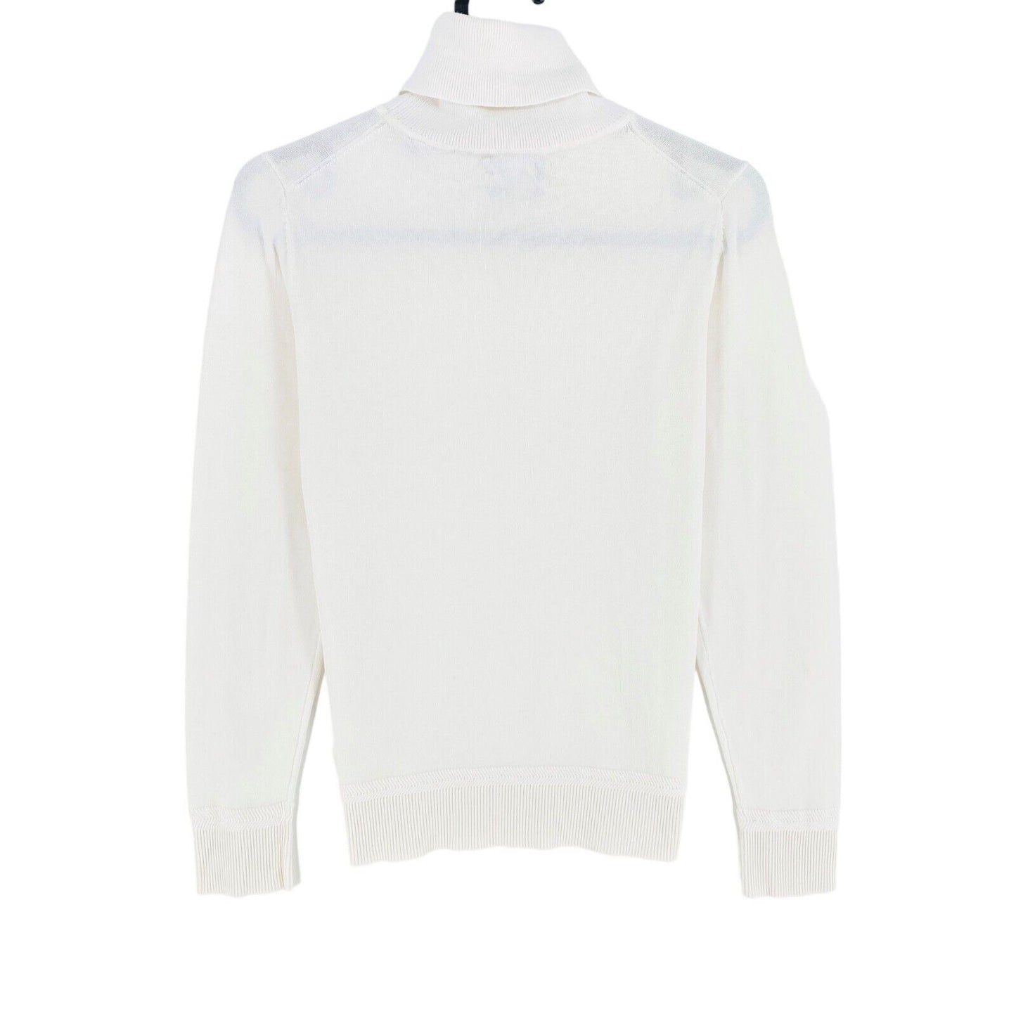 GANT White Cotton Roll Neck Sweater Jumper Size XS