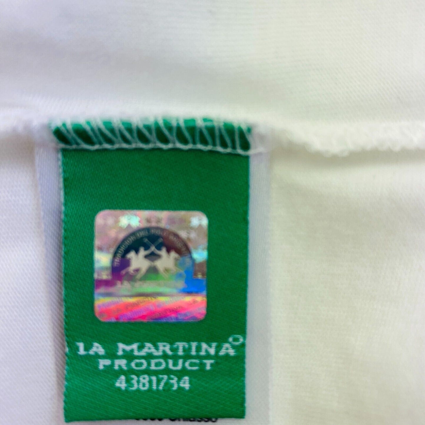 LA MARTINA White Cotton Jersey Crew Neck T Shirt Size 1 / XS