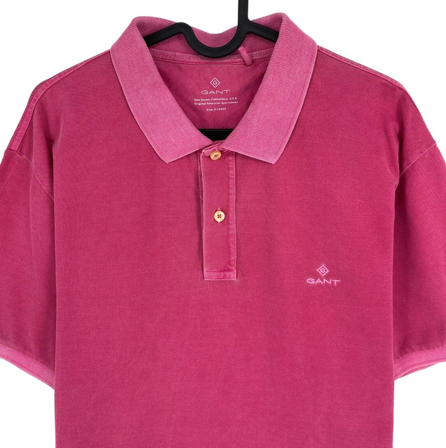 GANT Pink Sun Faded Pique Rugger Polo Shirt Size XL