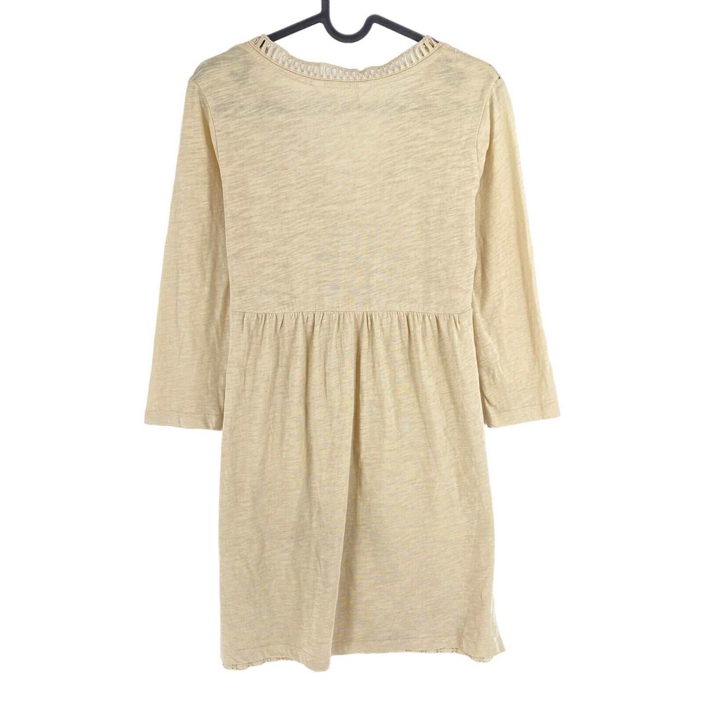 ODD MOLLY Women Beige Lim Fine Long Sleeve A Line Dress Size 1 / S